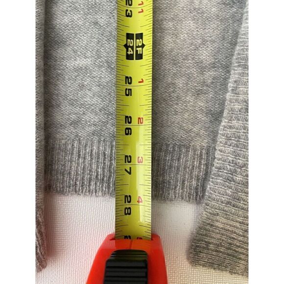 Charter Club Luxury Size M 100% Cashmere Gray Open Cardigan Sweater #6 - Picture 9 of 11